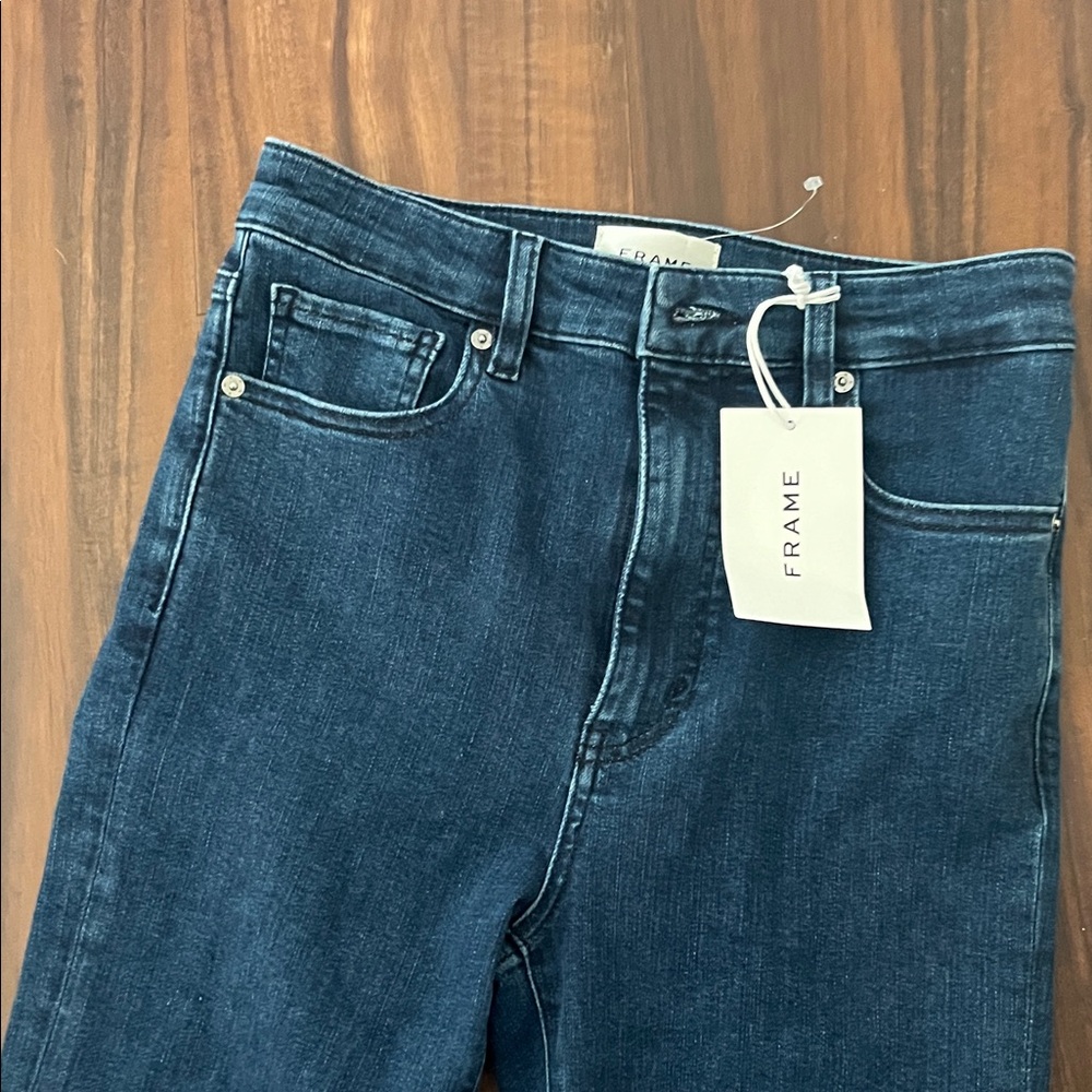 New Frame Denim Women's Dark Blue Straight Jeans size 27,28 - Picture 5 of 10